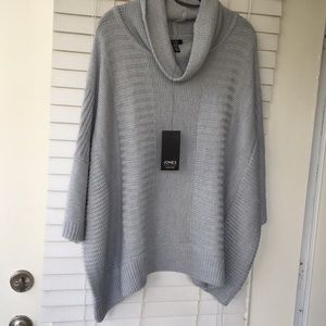 Jones New York Signature cowl neck grey sweater